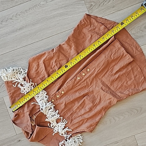 Vintage Karman Fringe Sleeveless Western Shirt, Sm - Picture 16 of 16